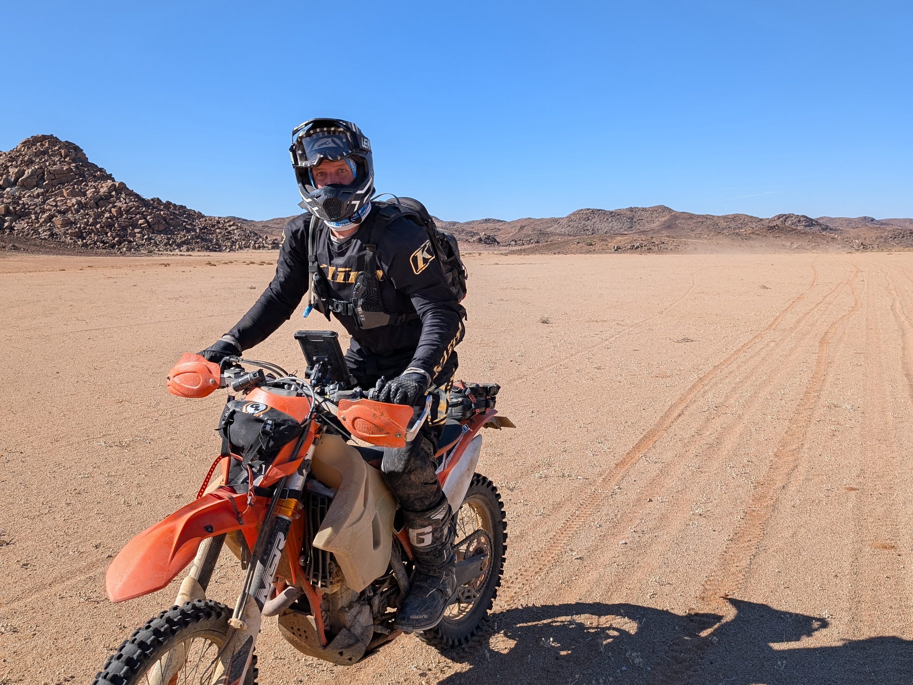 Bruce on a dirt bike